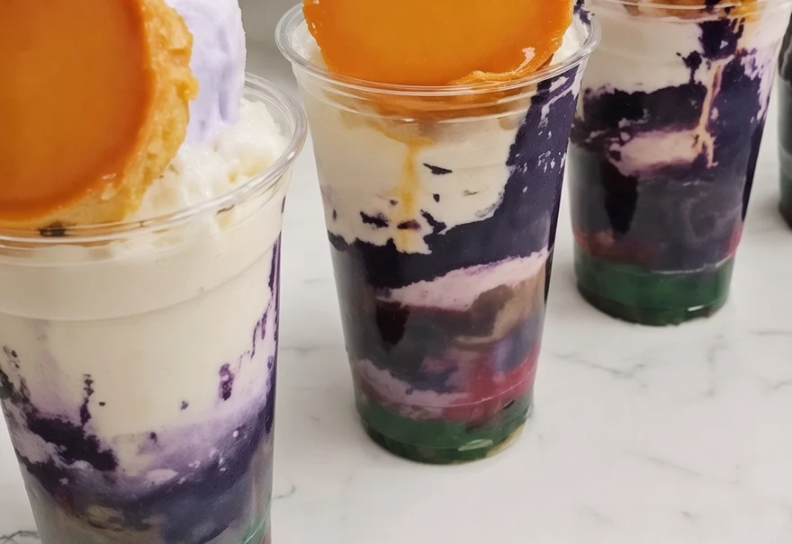 Halo-halo Filipino dessert at Sagana Foods in Calgary, AB